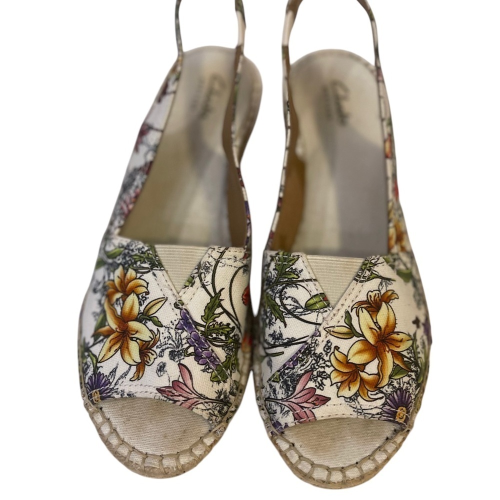 Women’s CLARKS Petrina Rhea Floral Espadrilles Wedge Sandals Shoes - Picture 3 of 7